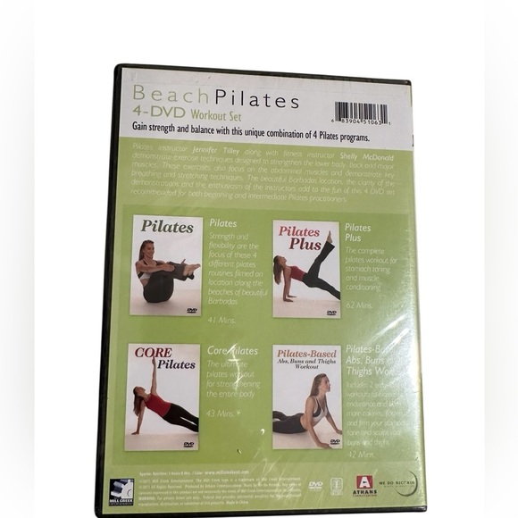 Beach Pilates 4 DVD Workout Set - New Sealed Shelly McDonald Abs Buns Thighs - Picture 2 of 3